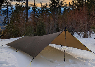 Ultralight silpoly tarp